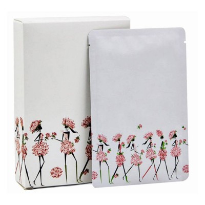 Flower Series Color Universal Makeup Mask Packing Bag Rectangular Gift Personalized Paper Box Preferential Package Wholesale