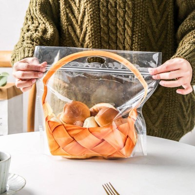 Customized Spot Transparent Basket Bread Cake Pastry Baking Packaging Food Bag