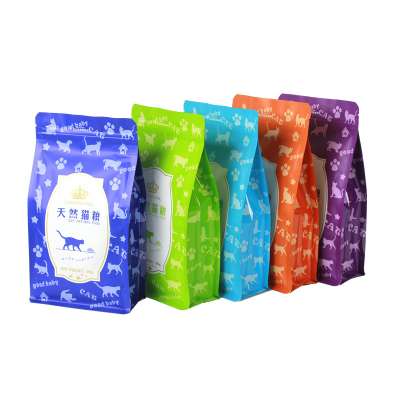 Wholesale Spot 500g General Cat Food Packaging Bag 1 Kg Pet Food Compound Eight Sided Sealing Standing Aluminum Foil Bag