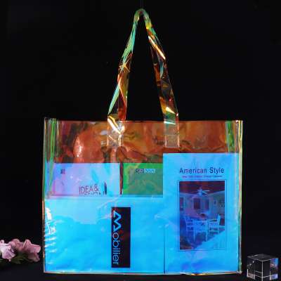 Laser Symphony PVC Tote Bag Customized Gift Bags Garment handBag Shopping Plastic Bag Tote Bags