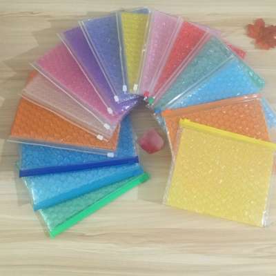 Spot pvc zipper bubble bag cosmetic shockproof bubble ziplock bags color bubble packaging bags