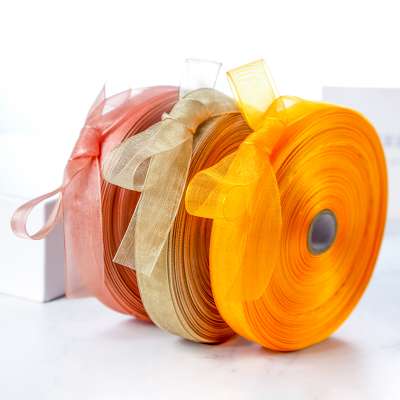 91 Meters Long Thick Side 2cm Yarn Ribbon Cake Shop Ribbon Handmade Flower Bow Baking Gift Box Decoration Ribbon