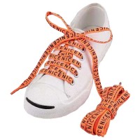 90cm Customizable fashion lace printing Flat Multicolor Colorful Custom Logo Shoelaces for Sport Shoes