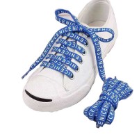 110cm Customizable fashion lace printing Flat Multicolor Colorful Custom Logo Shoelaces for Sport Shoes