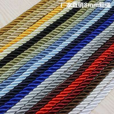 8mm thick three-strand twisted rope color flower  sofa curtain decoration rope cushion bag pillow piping ropes